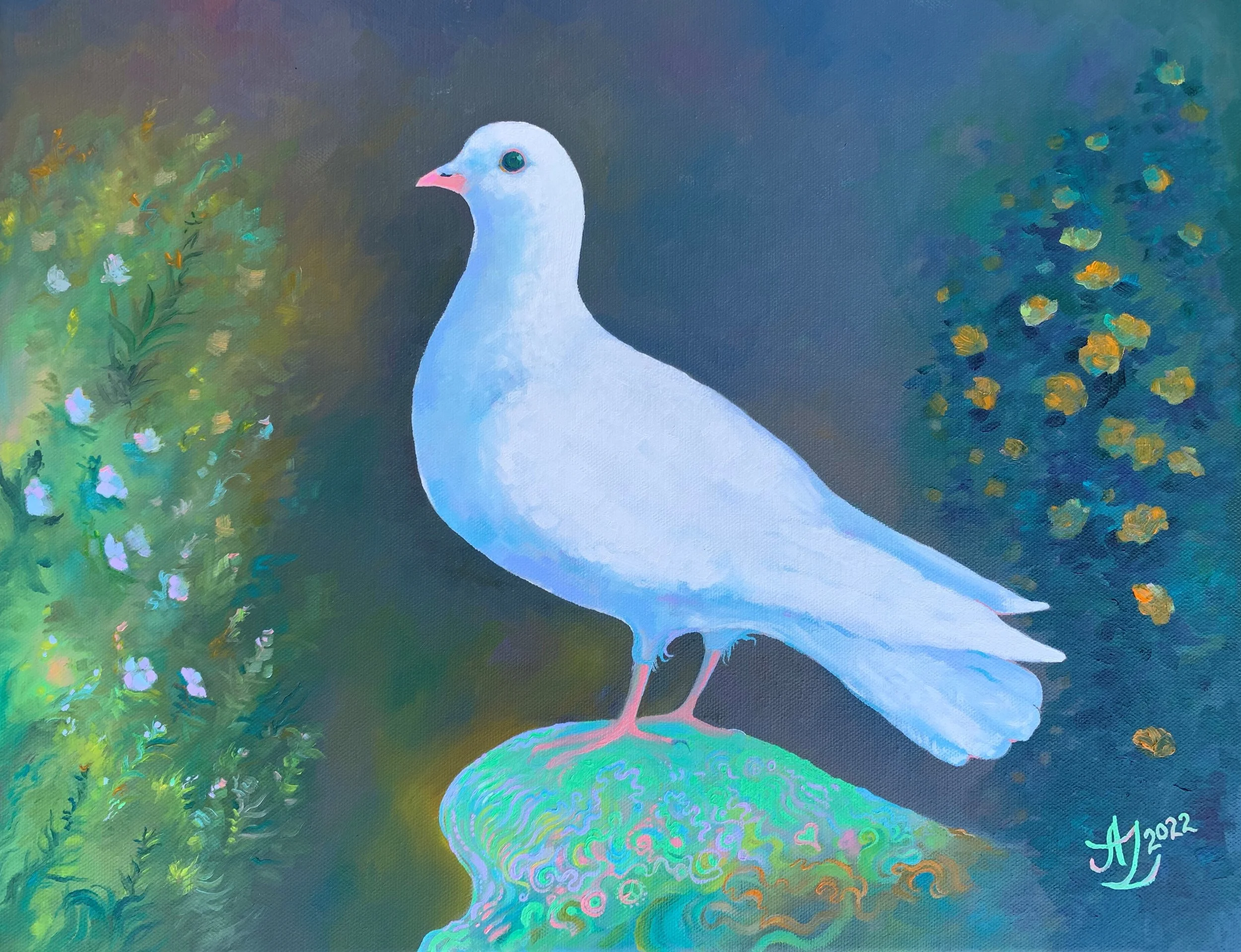 White Dove 
18 x 14 in