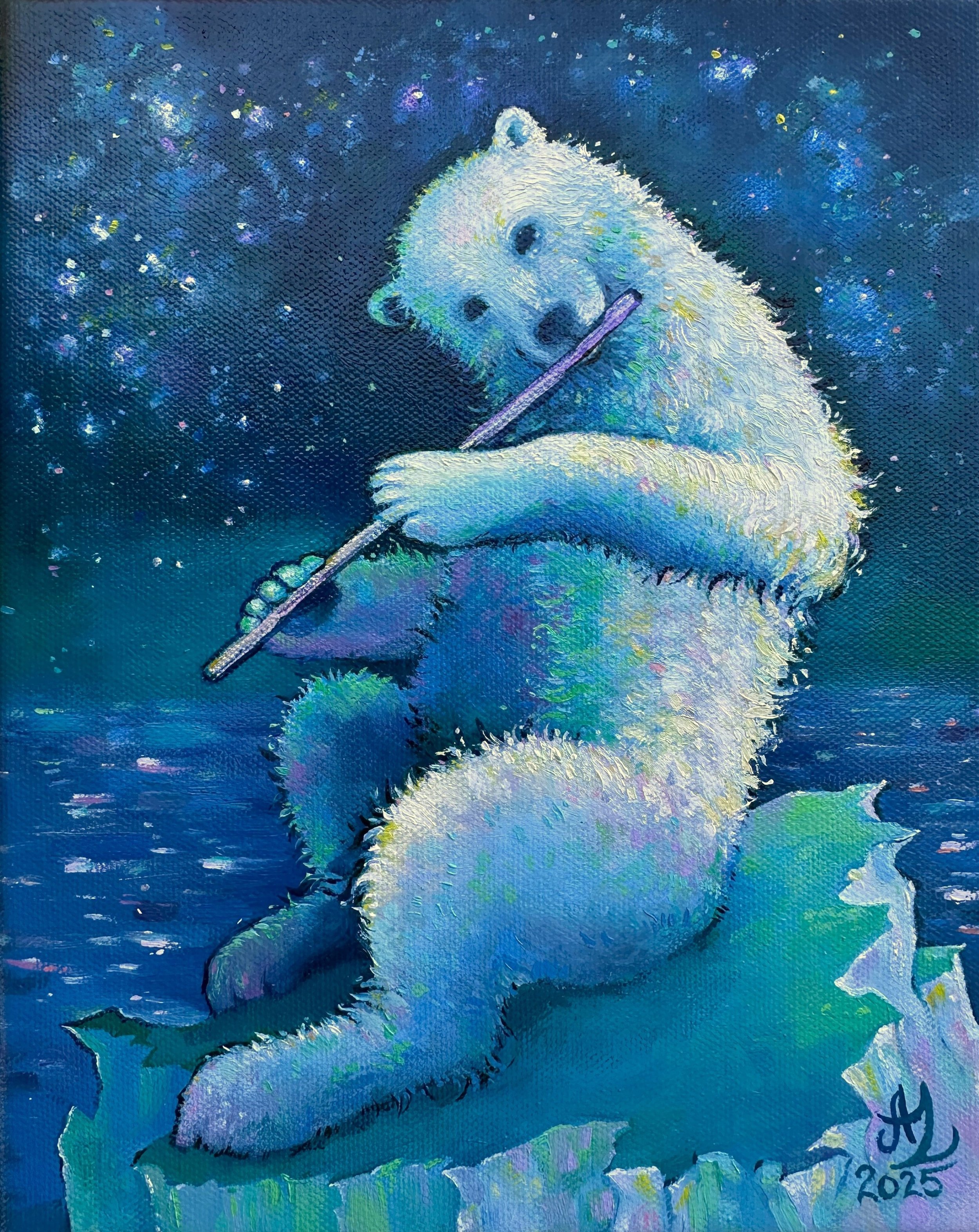 Arctic Nocturne 
8 x 10 in