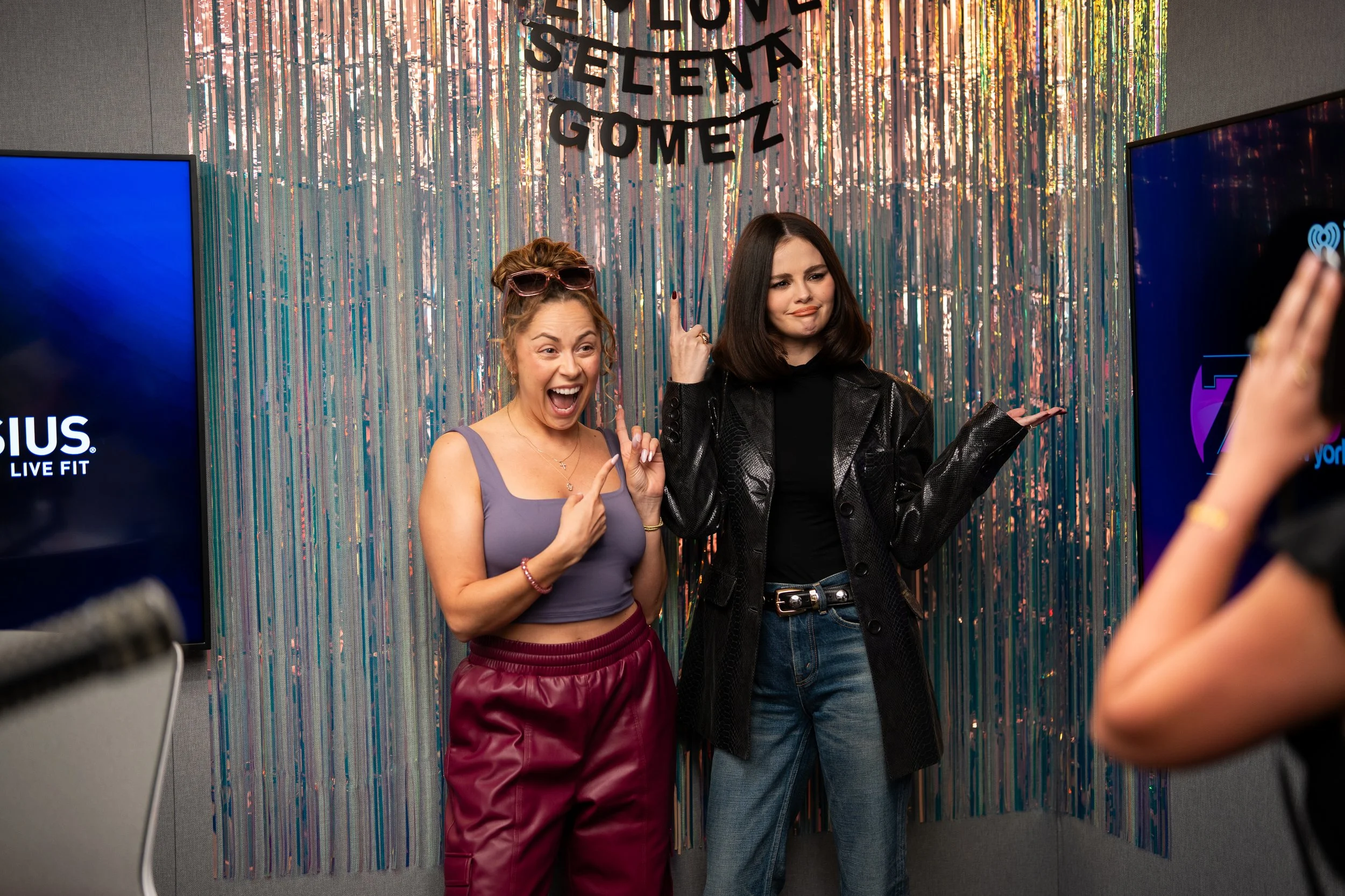Selena Gomez w/ Crystal Rosas of Z100