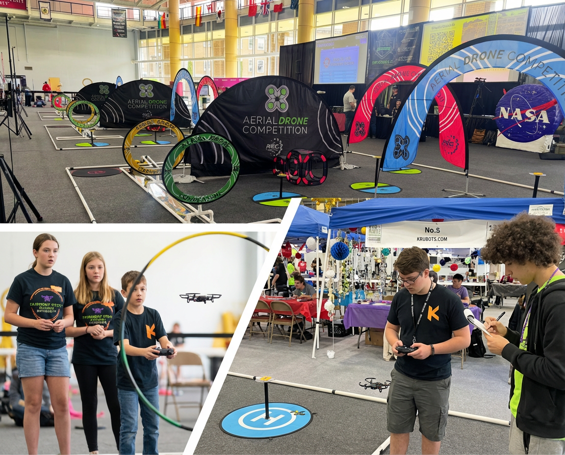 Krubots team competing at National Aerial drone competition in W.Virginia