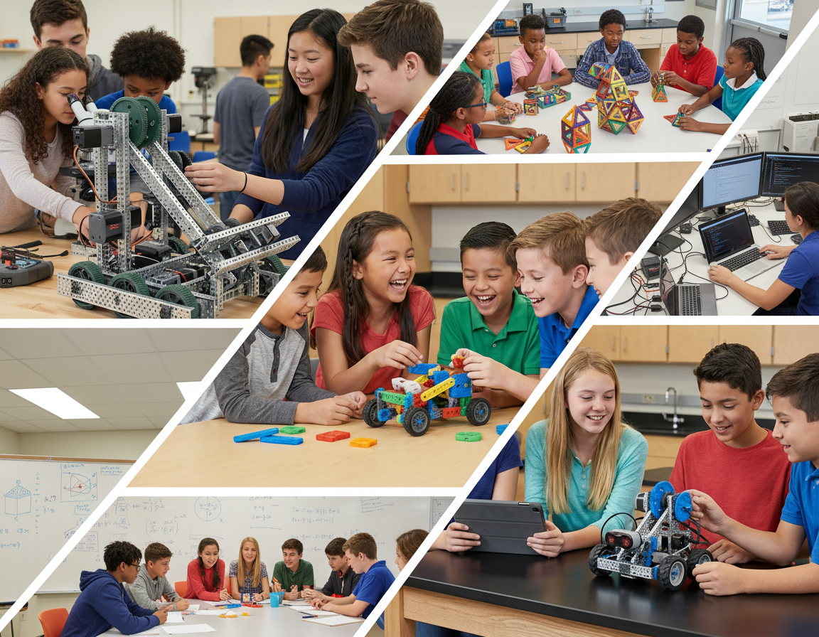 Team work activities building VEX IQ and VEX V5 at krubots