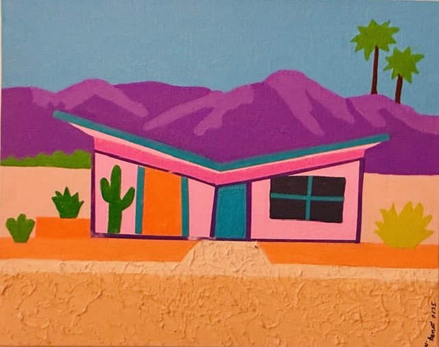 Pink House in Purple Mountains