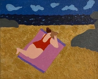 Girl on Pink Blanket