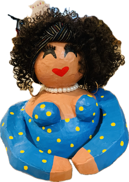 Blue Girl in Pearls