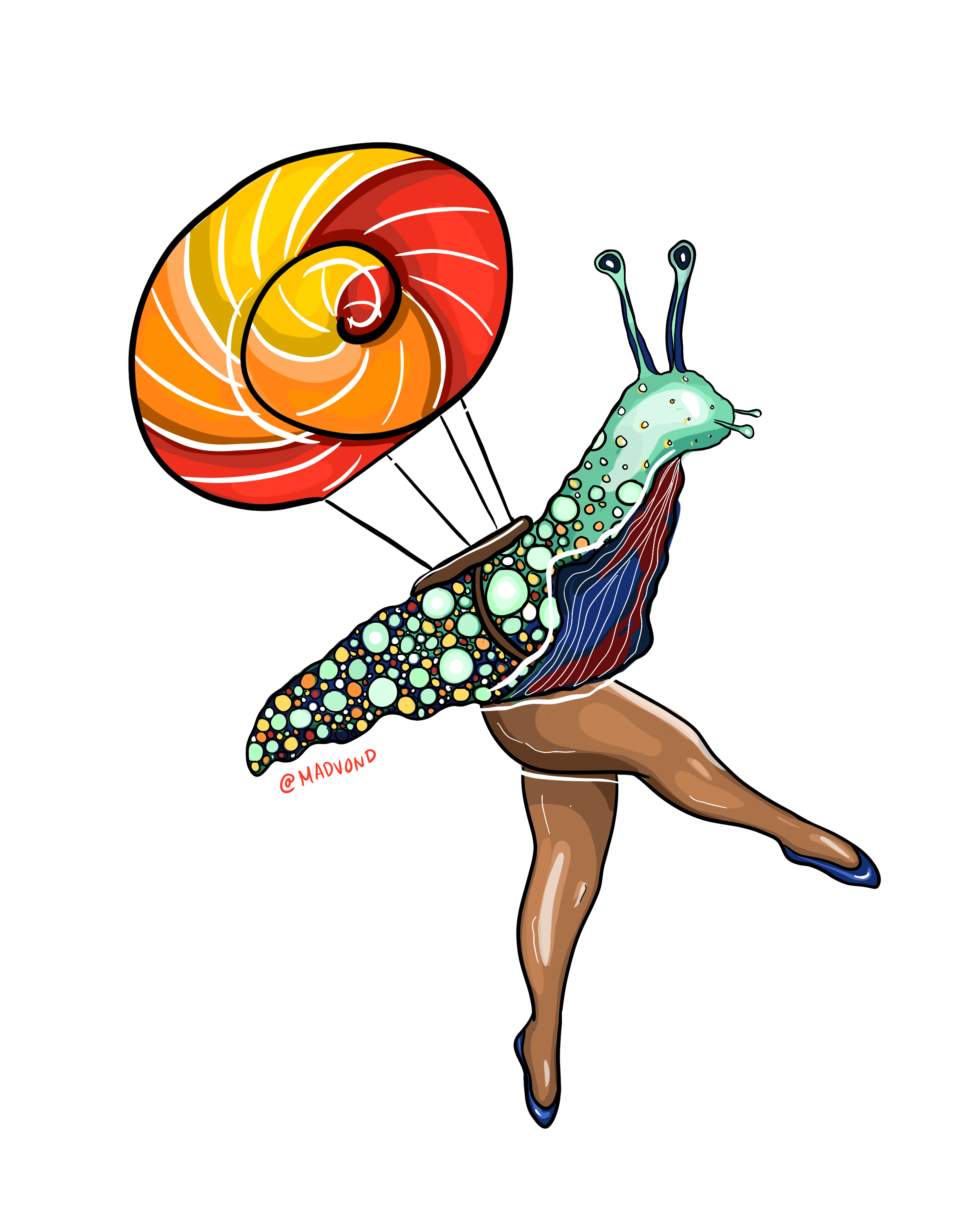 Dancing Snail Sticker
