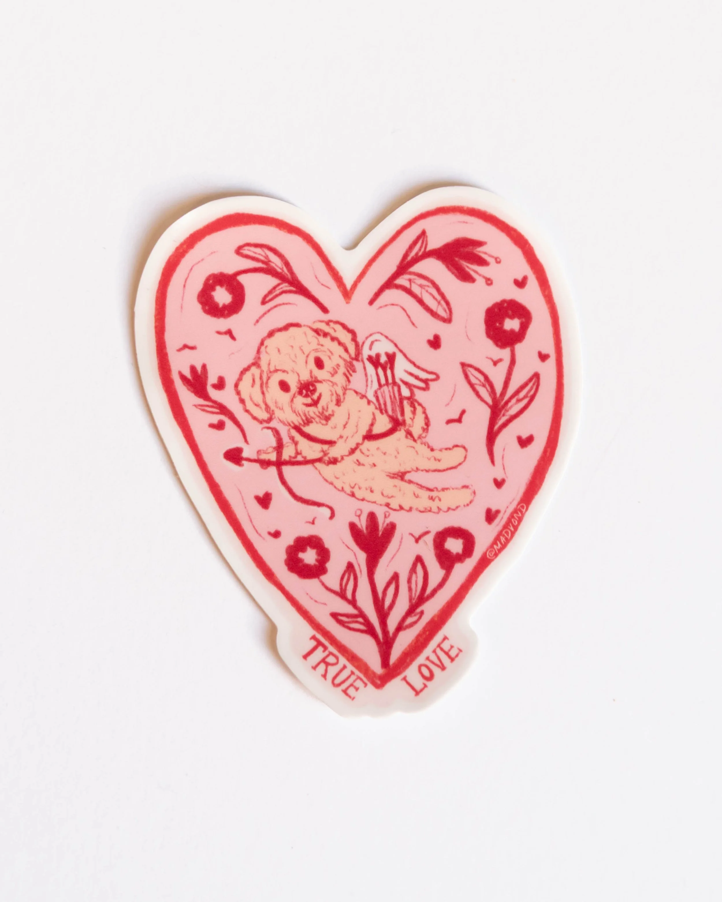 Poodle Cupid Sticker