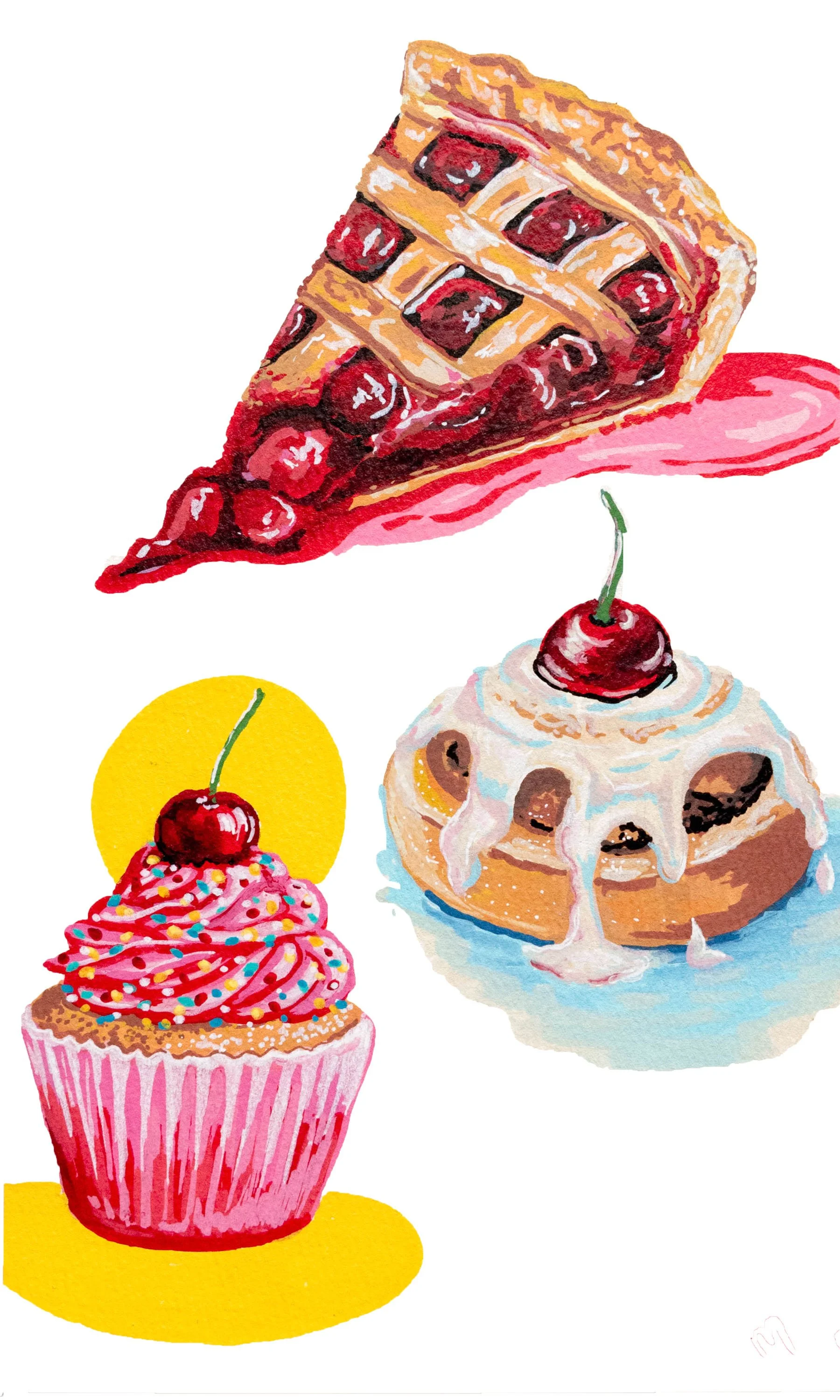 Print - Cherries Dessert