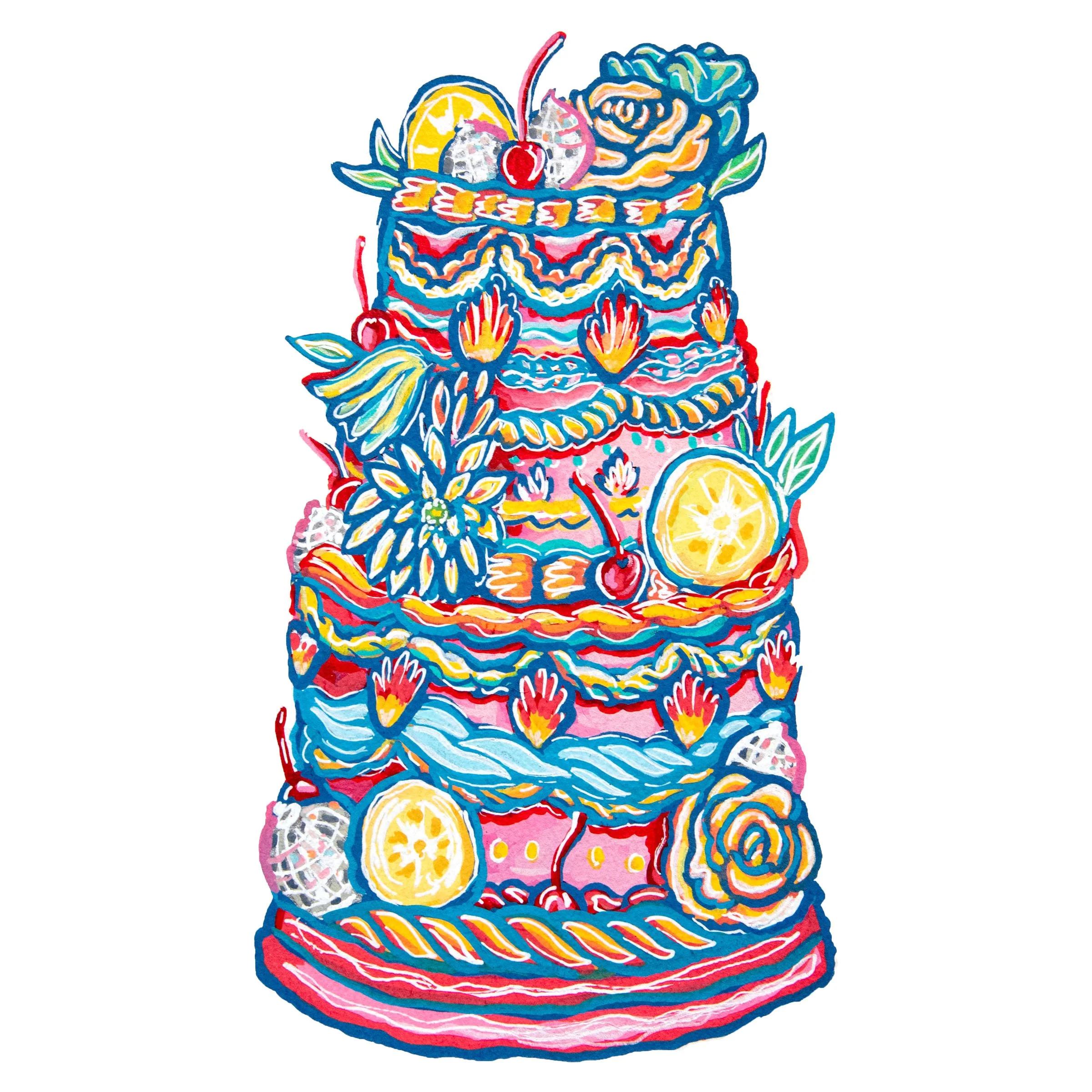 Print- Disco Cake