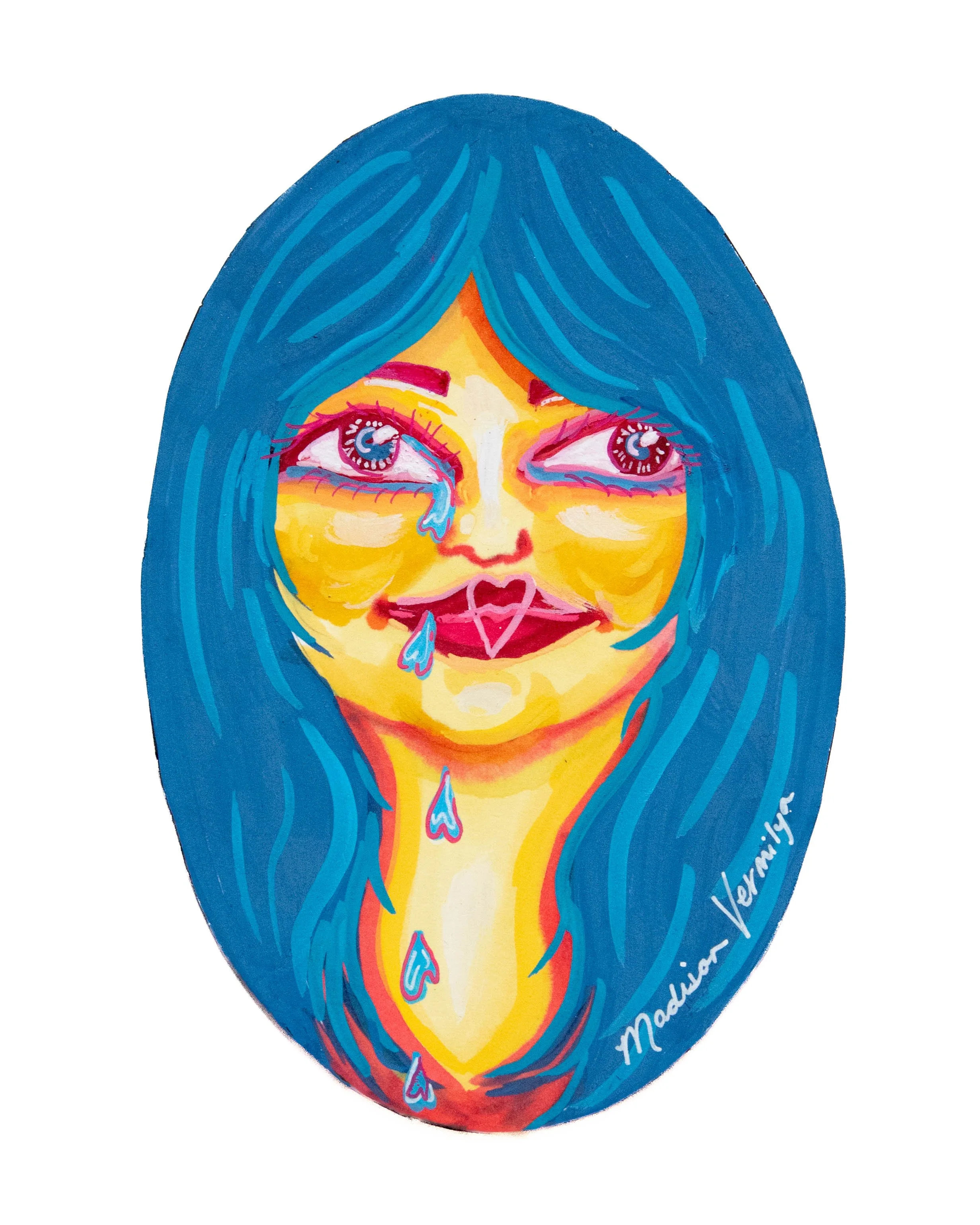 Print- Blue Heart Portrait