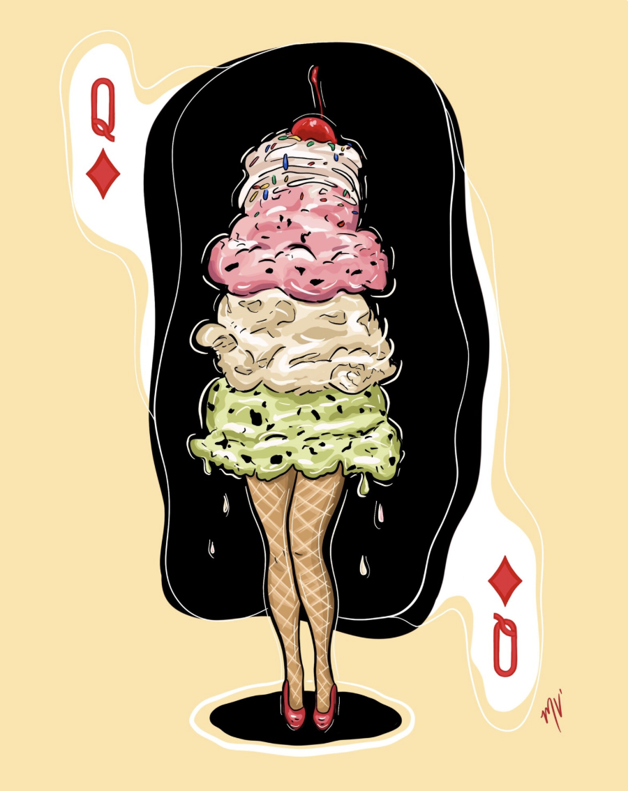 Ice Cream Pin-up Print
