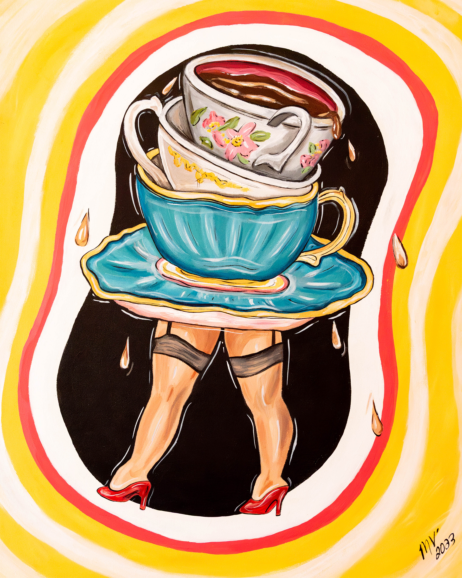 Print - Tea-cup Pin-up