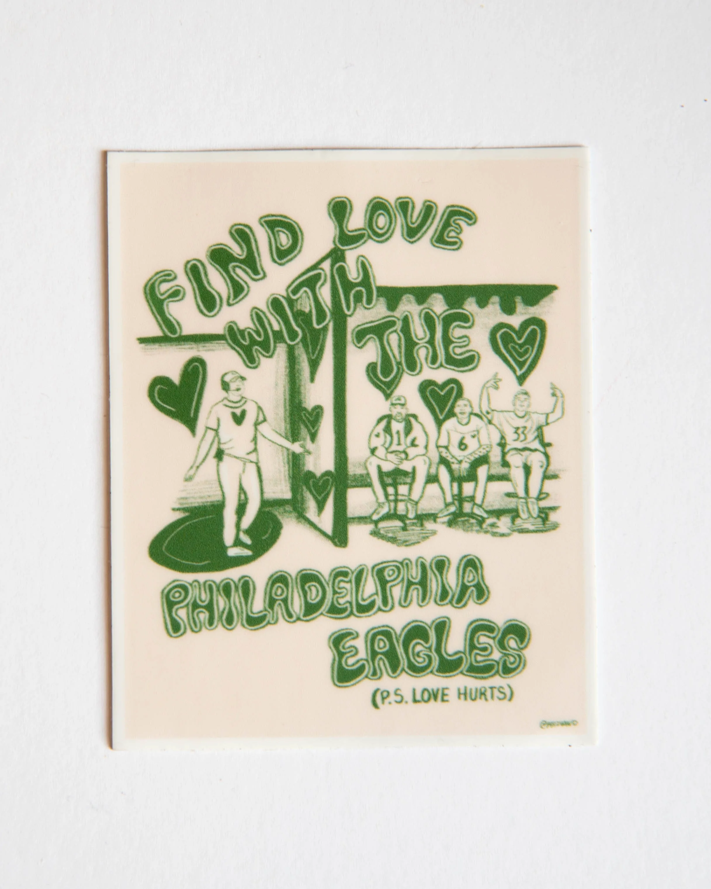 Find Love With The Philadelphia Eagles - Sticker