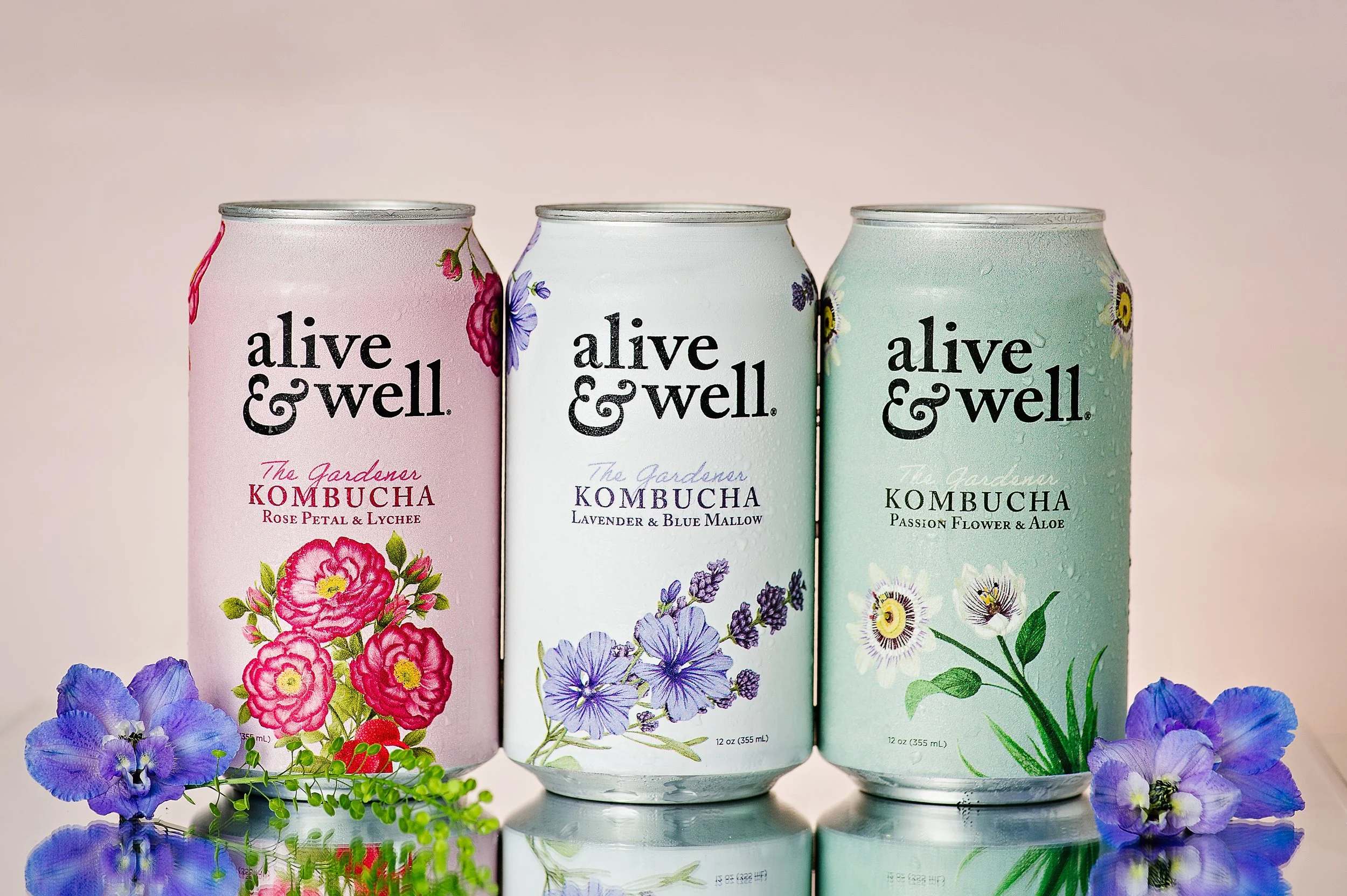 Commercial Beverage Photography for Alive &amp; Well Kombucha