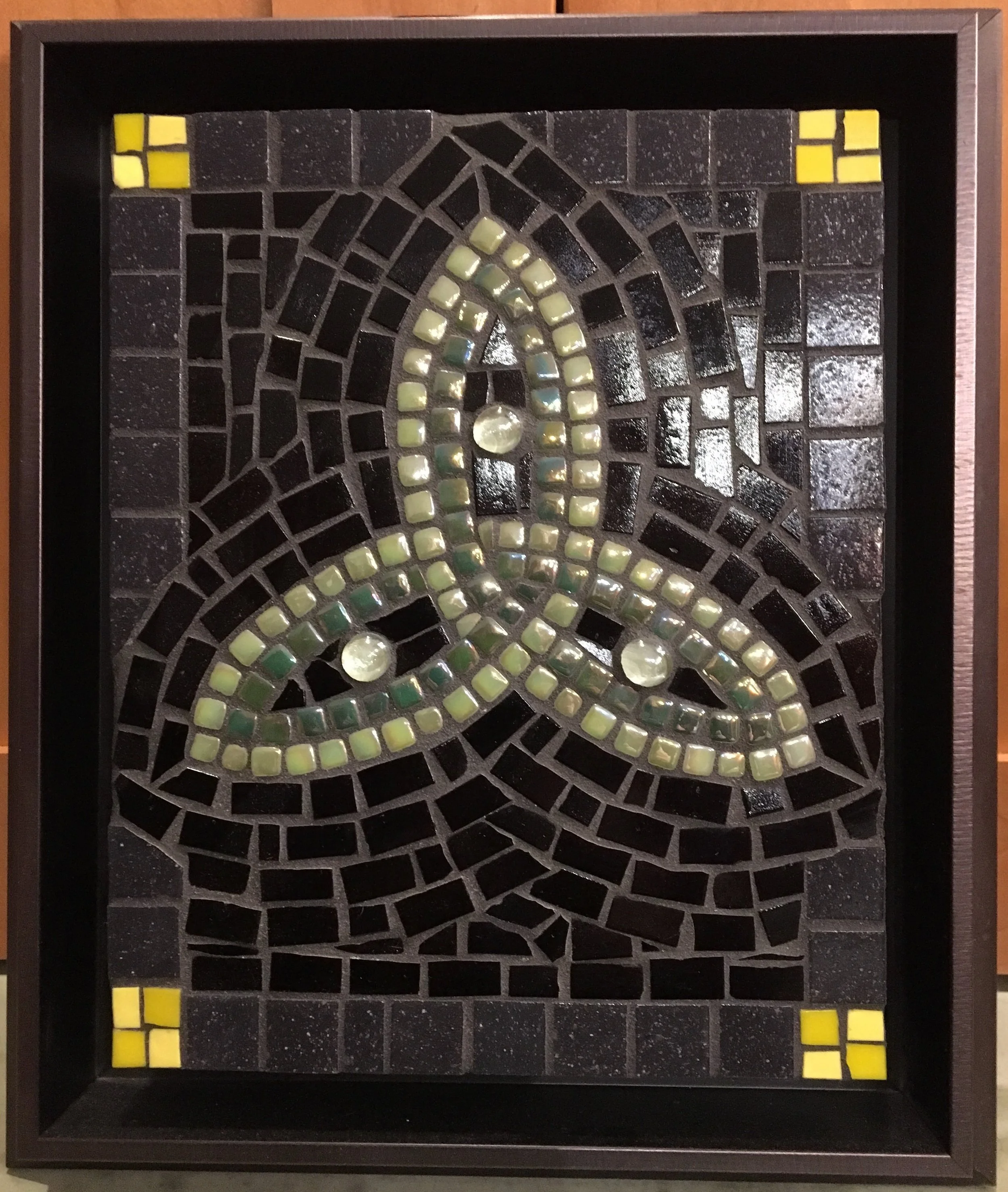 "Triskele", glass tile - 10" x 8"