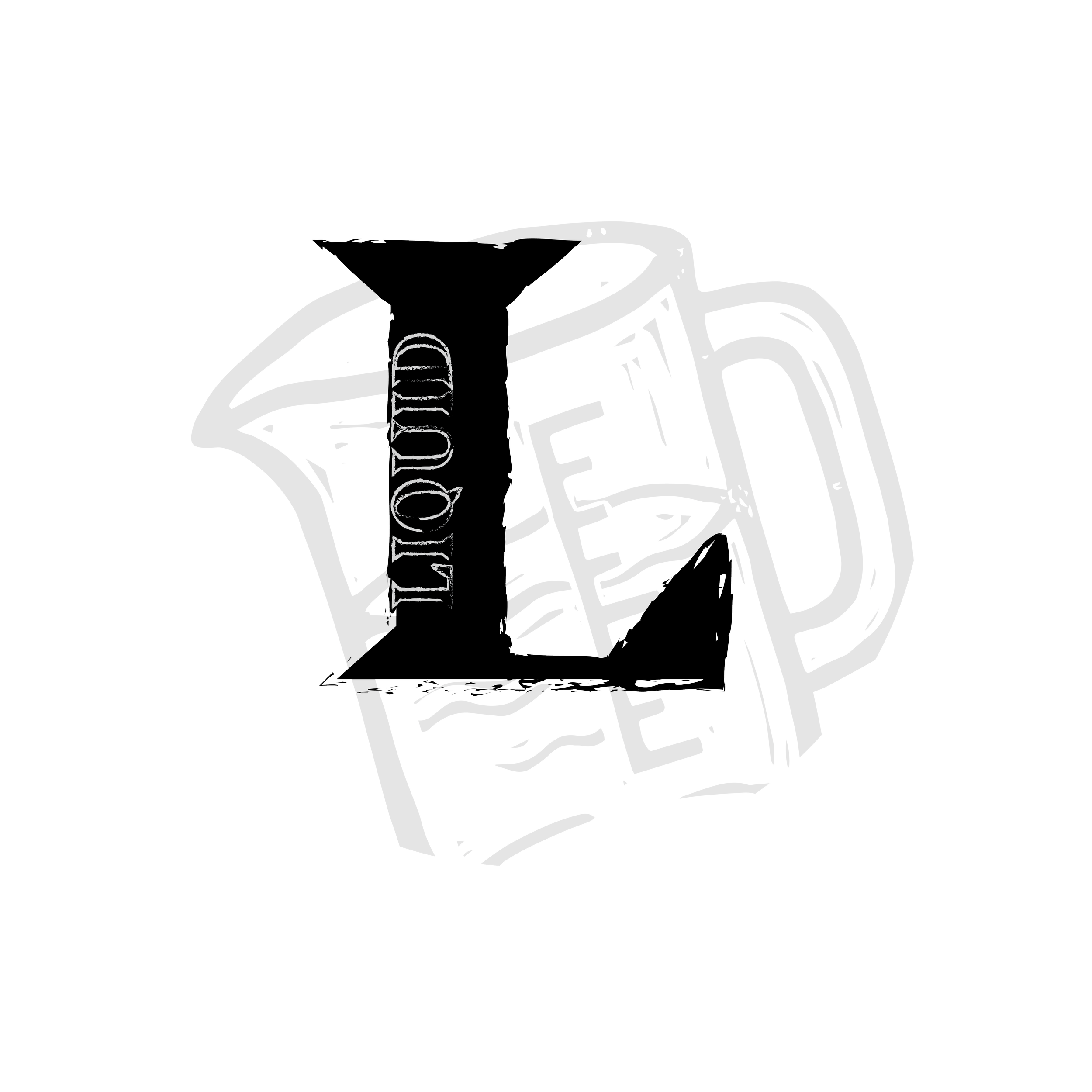 Outline drawing of a round sign with the word 'DODGE' in the center, indicating a Dodge dealership or location.