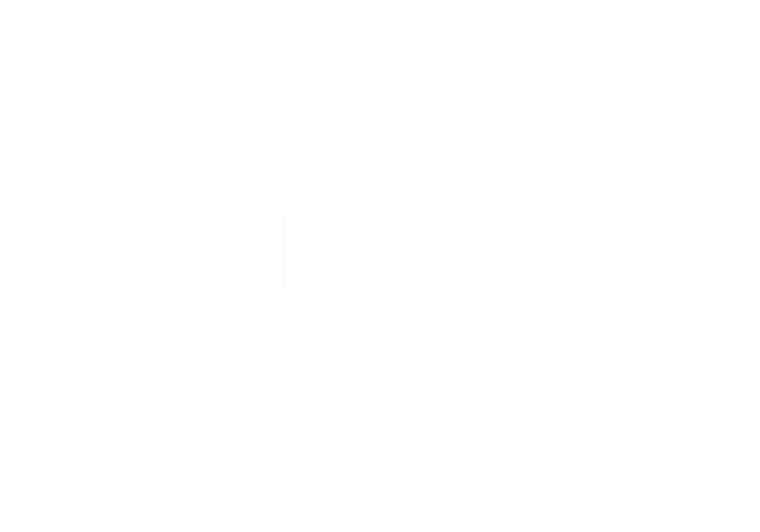 A logo with a padlock icon containing the letter 'E' and a person icon featuring the letter 'U', alongside the words 'Privacy'.