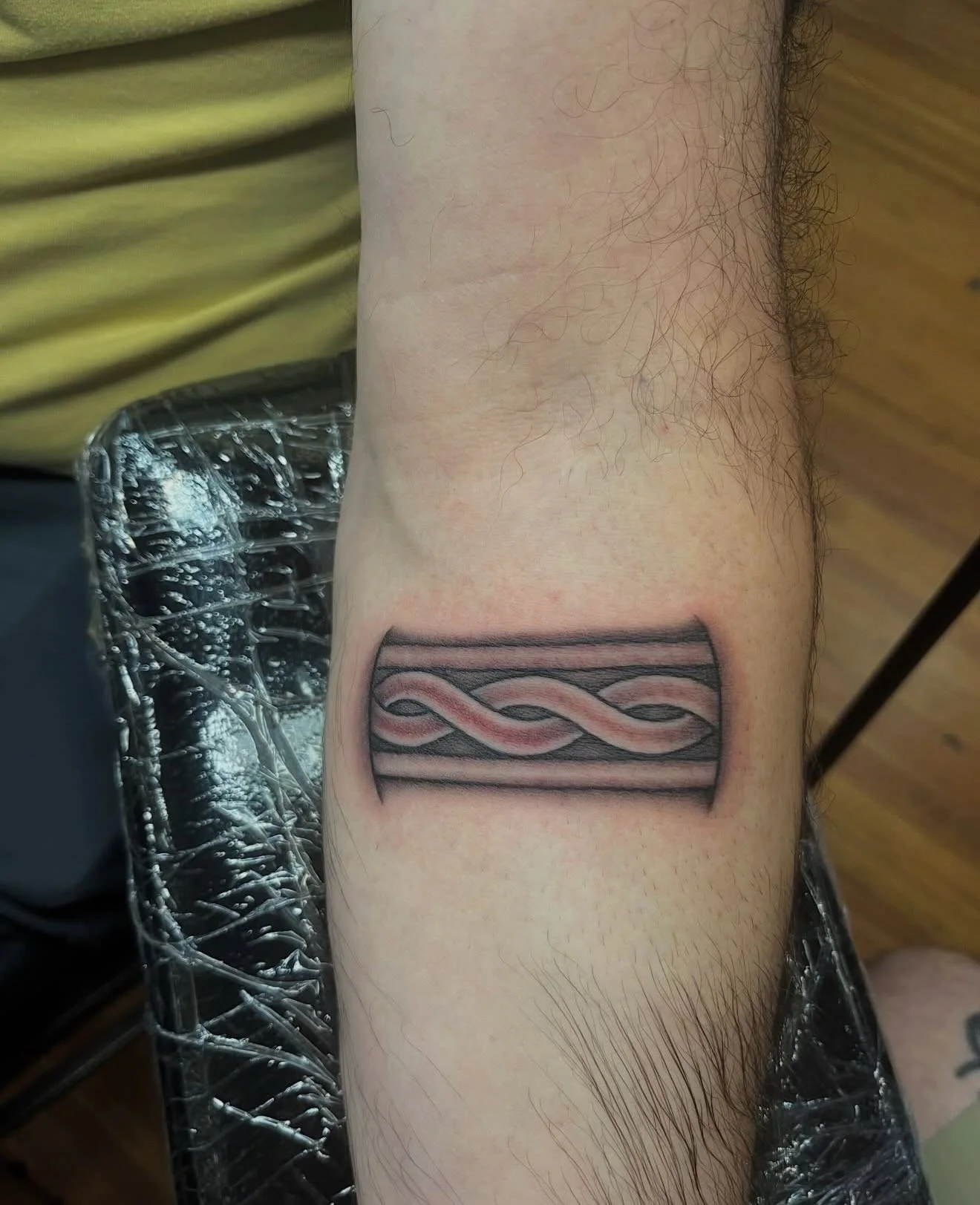 Straight from his wife&rsquo;s wedding ring to his arm. What better way to commemorate eternal love than with a tattoo. Come see @zakmckinneytattoo for all your tattoo needs. Happy Valentine&rsquo;s Day! 

#valentinesday #tattoo #love #weddingrings