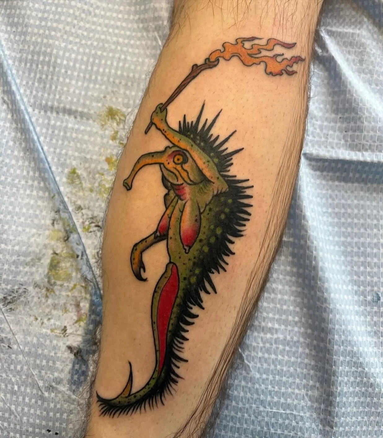 Check out this monster that @ifriendtattoos did from one of @joeyknucklestattoo flash sheets 
What a beautiful creature!

12-10pm
7 days a week
All styles welcome 
Walk-ins encouraged

#tattoo #614 #tattooshop #tattooartist #tattoer