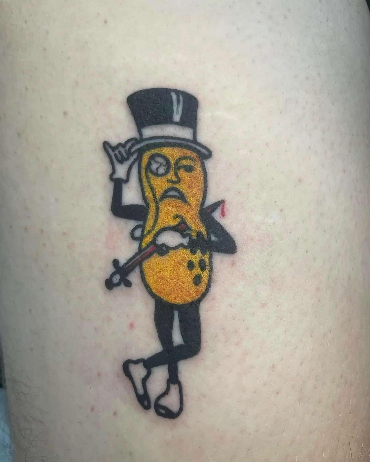 That feeling when you&rsquo;re allergic to peanuts. Poor guy. Peanuts are delicious. Anyway, see @zakmckinneytattoo for all of your allergy tattoos. He&rsquo;s working by appointment only and will be back to taking walk-in&rsquo;s soon. Message him f