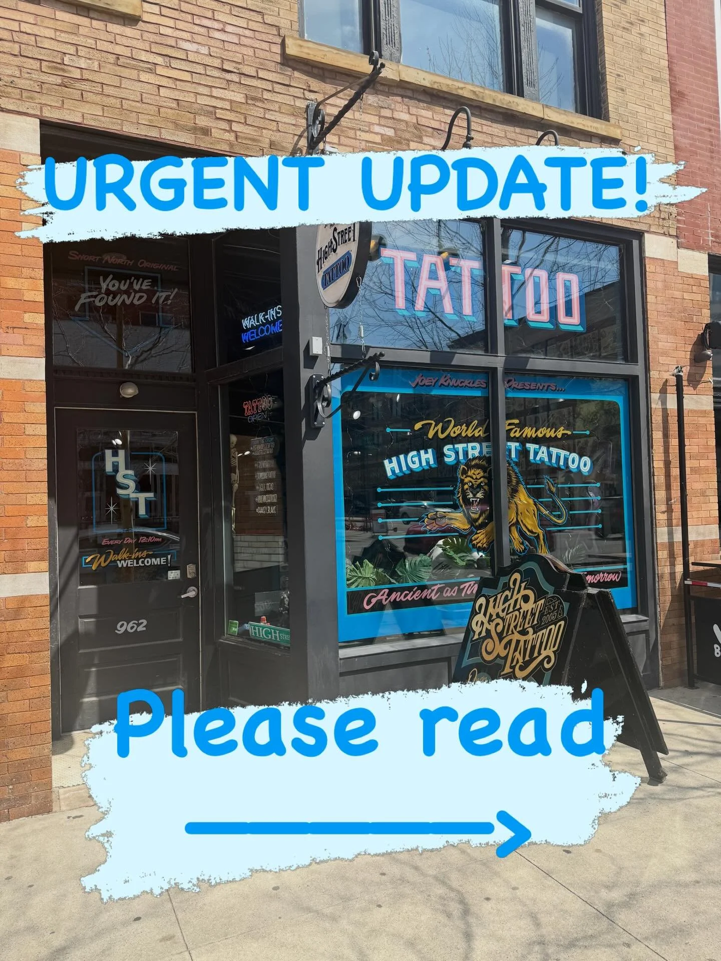 That&rsquo;s right folks. Stop in any day! 

#urgent #update #highstreettattoo #tattooshop #tattoo