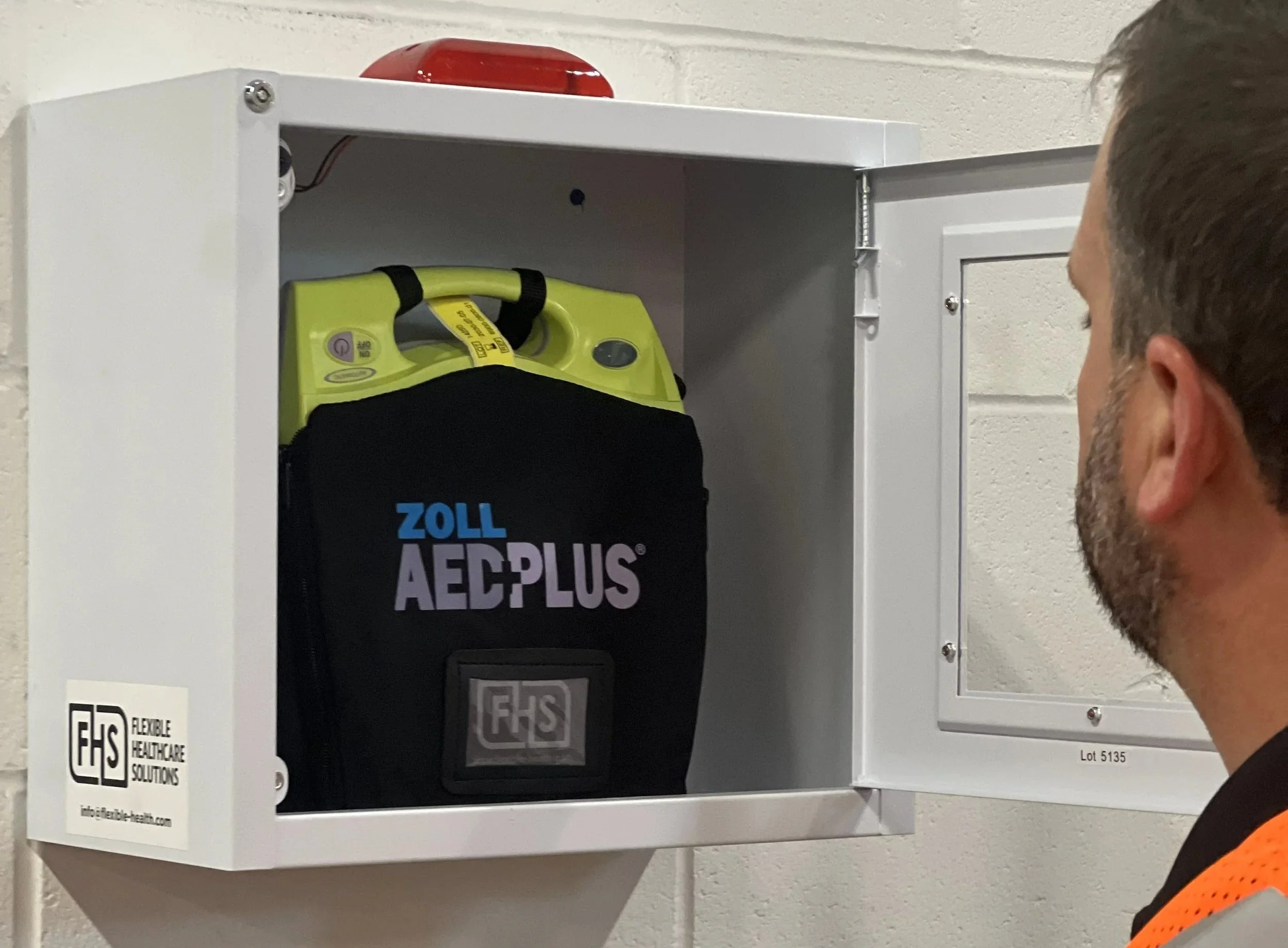 AED or Automated External Defibrilator is inspected monthly to keep business OSHA compliant