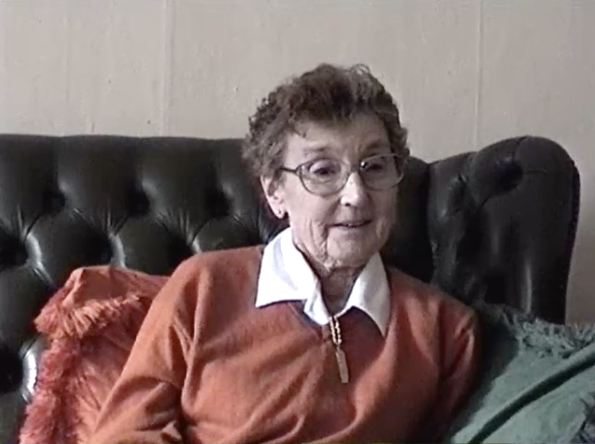 Jim's aunt Hilary Davies, during an interview in 2001