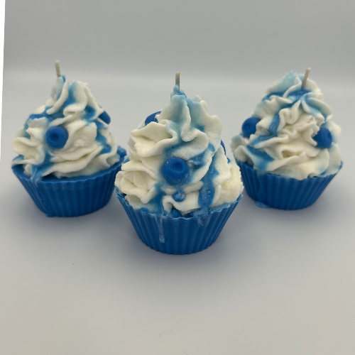 Blueberry Cheesecake Cupcake Candle