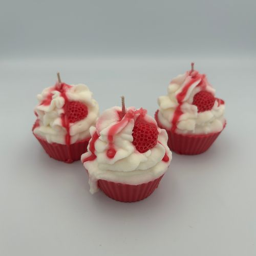 Strawberry Creamsicle Cupcake Candle