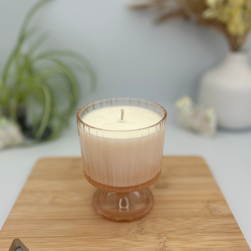 Pink Glass Vessel Candle