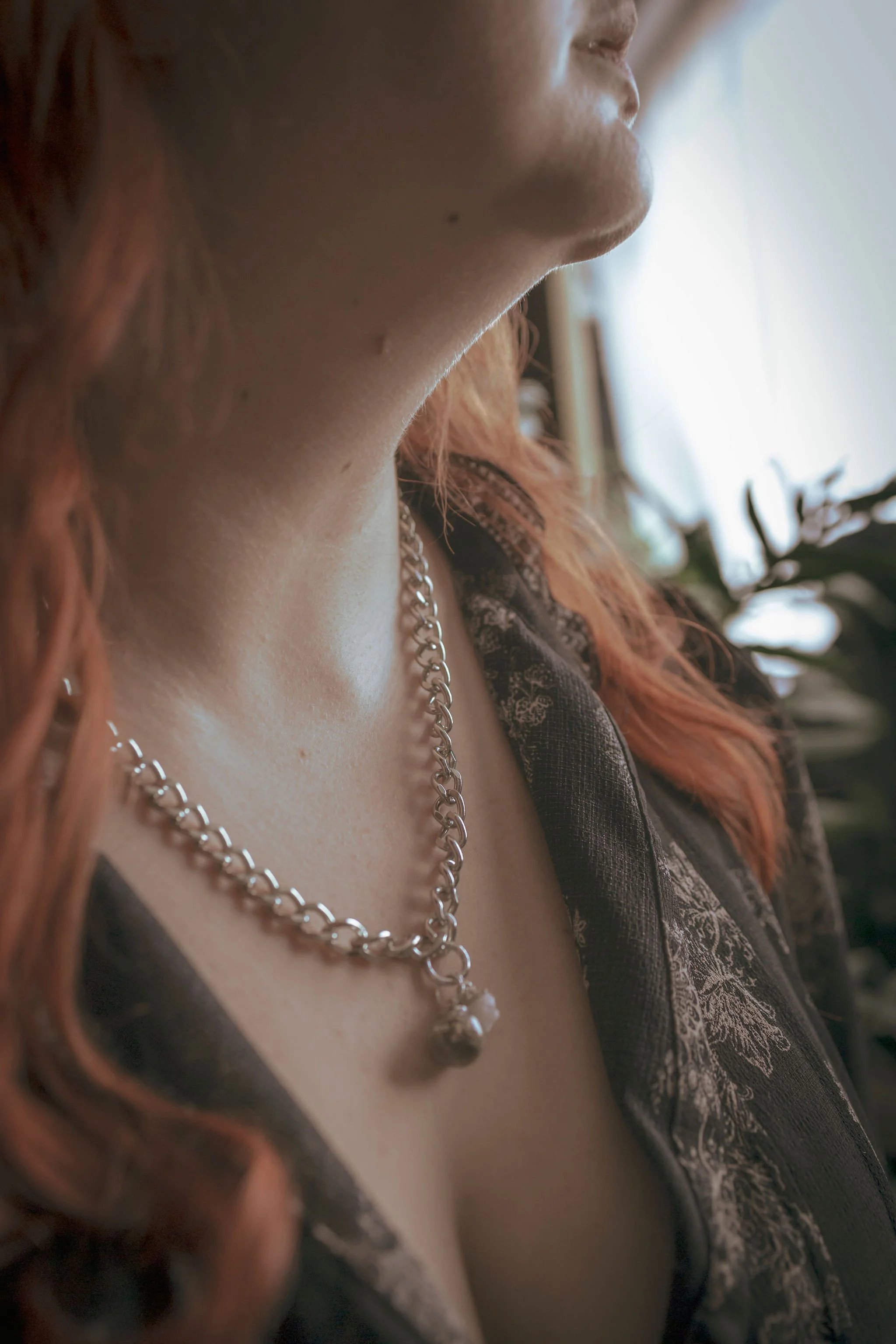Heavy Metal: Rainbow Moonstone Protection Necklace