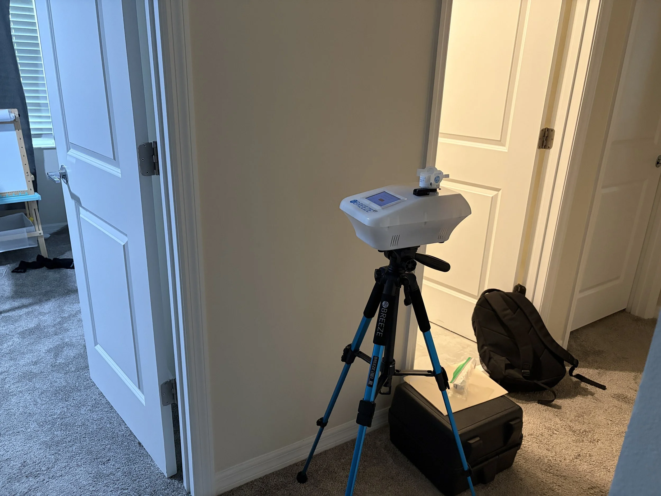 Photo of an air quality test and mold inspection in Mount Dora