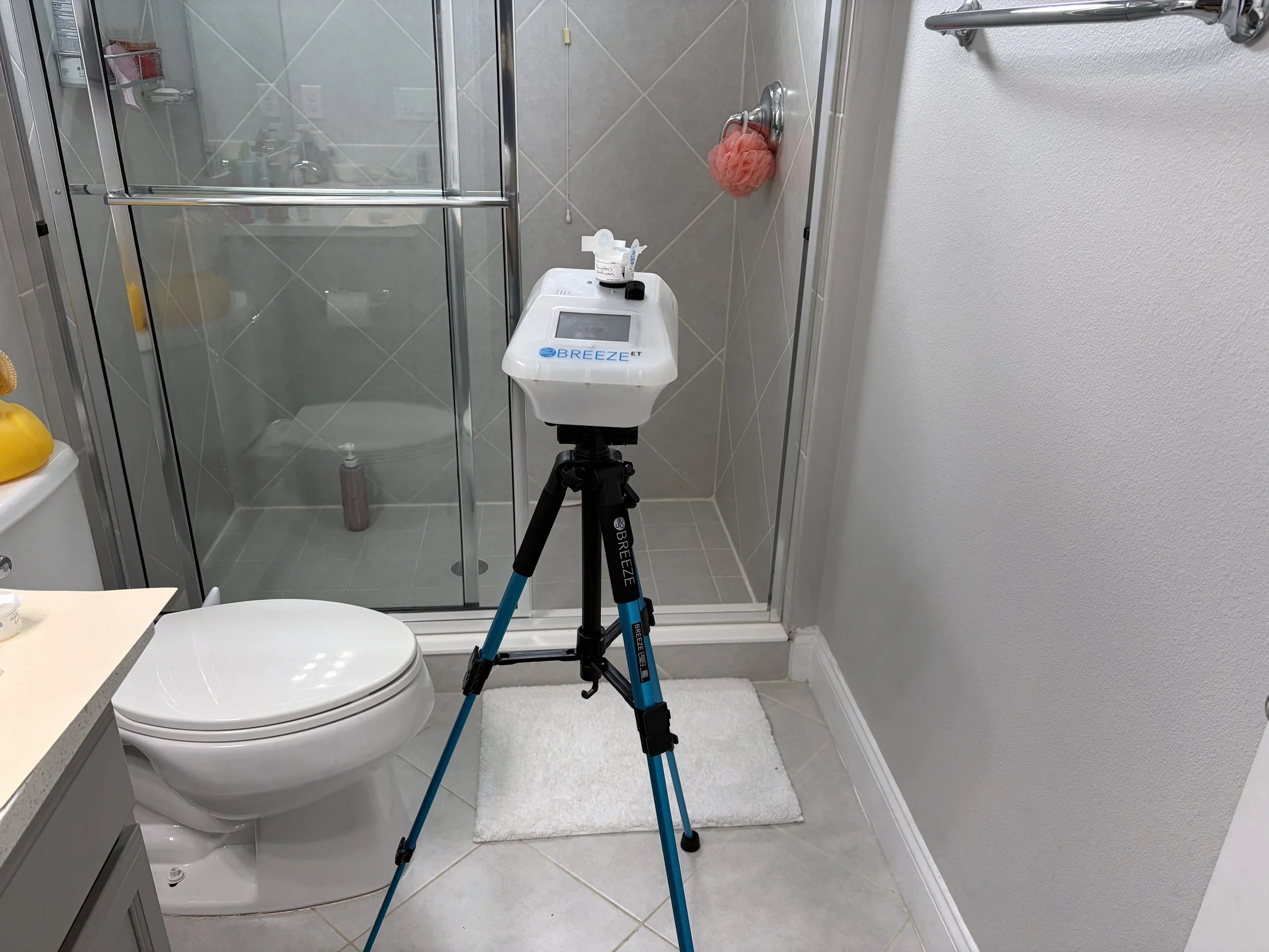 Air quality testing during mold inspection in Windermere