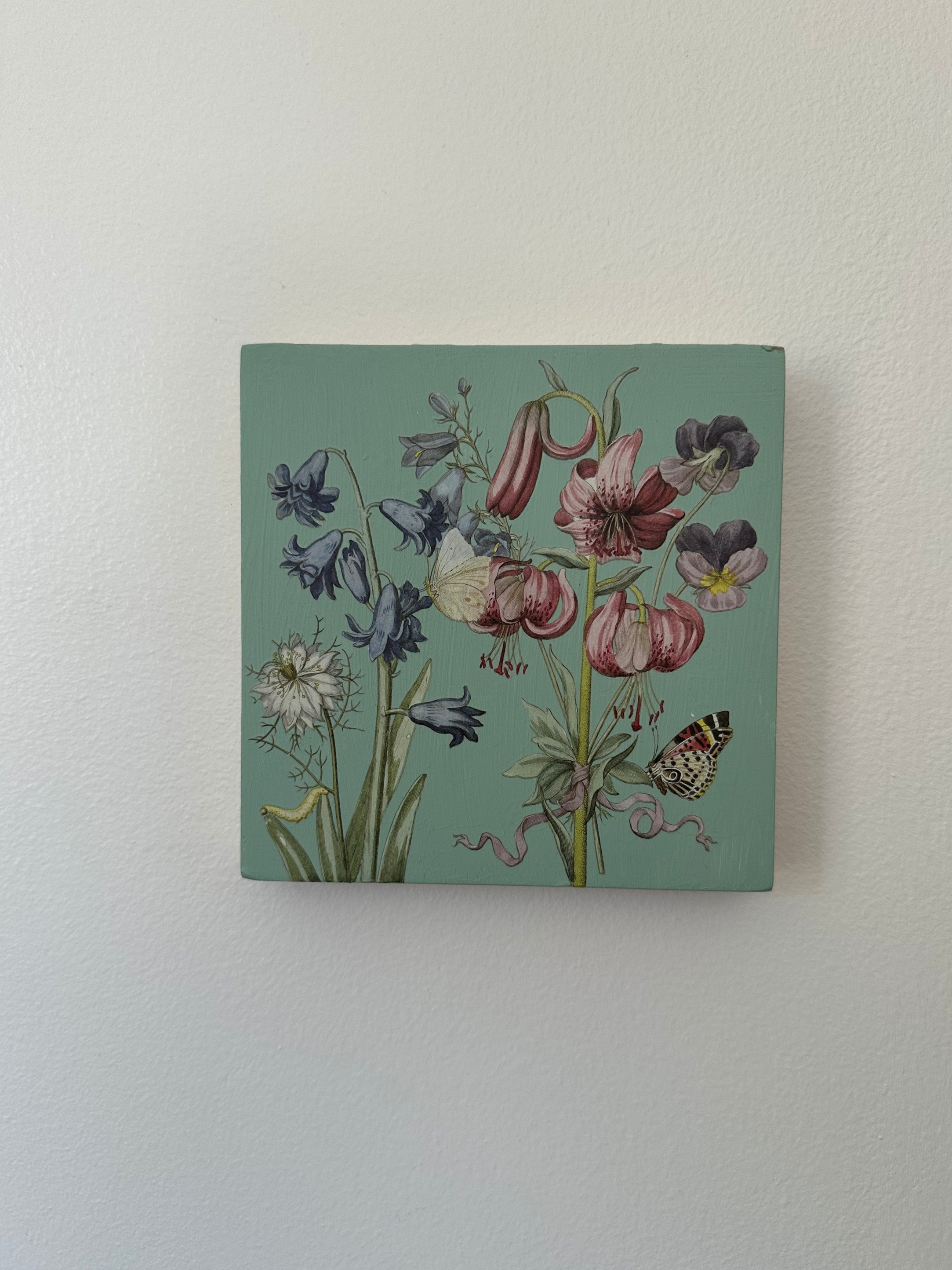 Floral Wall Art with Gold Frame