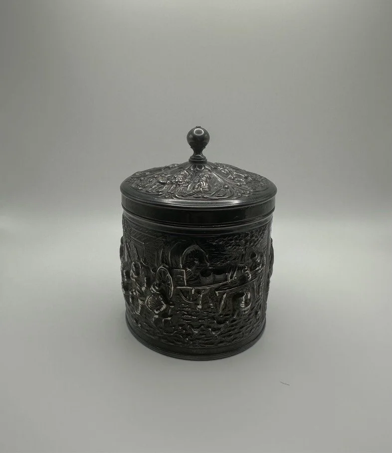 Vintage Silver-Plate Tea Caddy