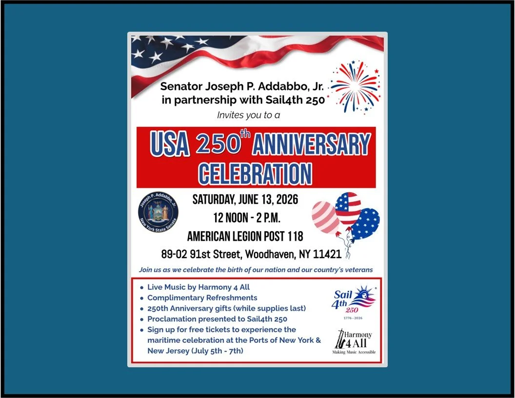America 250 Celebration - Senator Addabbo