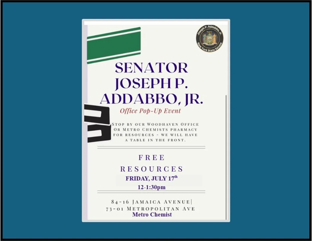 Senator Addabbo Pop-Up Resources Event