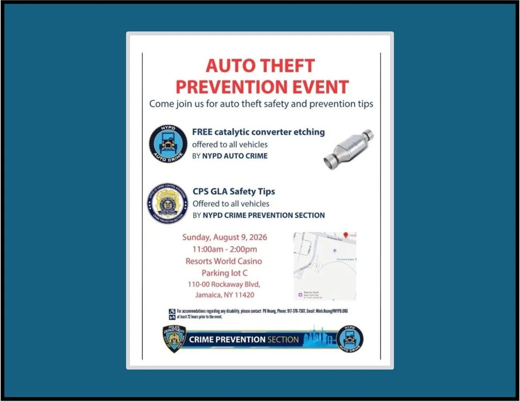 Auto Theft Prevention Event Sponsored by Senator Joe Addabbo Jr