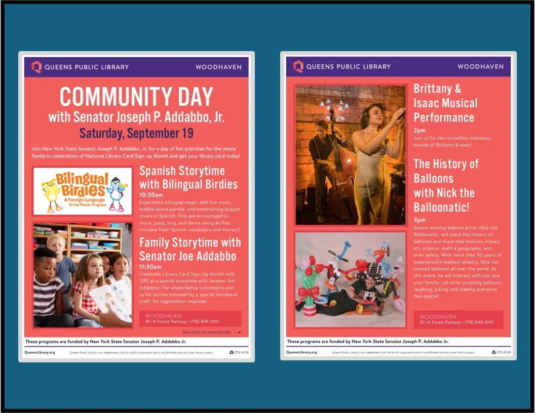 COMMUNITY DAY &amp; Library Card Sign Up with Senator Joseph P. Addabbo, Jr.