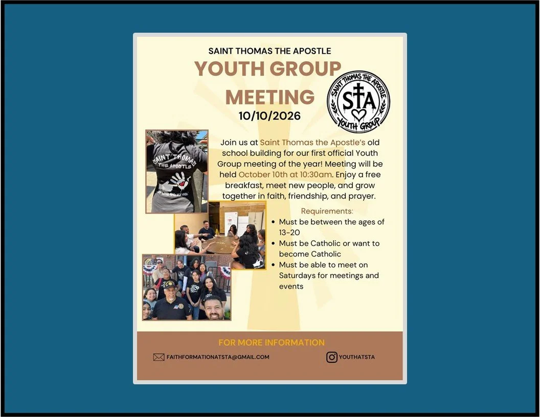 Saint Thomas the Apostle Youth Group Meeting
