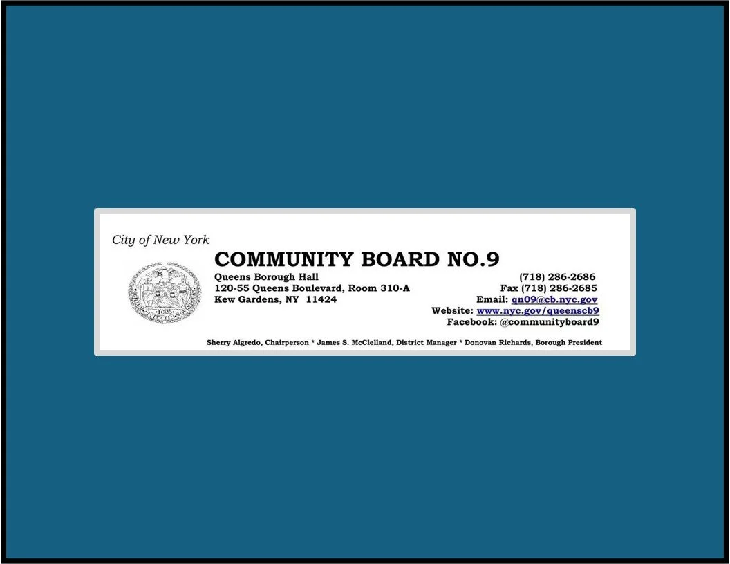 Queens Community Board 9 Monthly Meeting