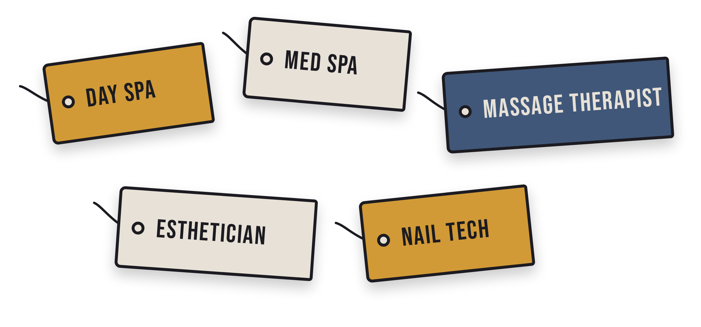 luggage tags for spa and wellness pros