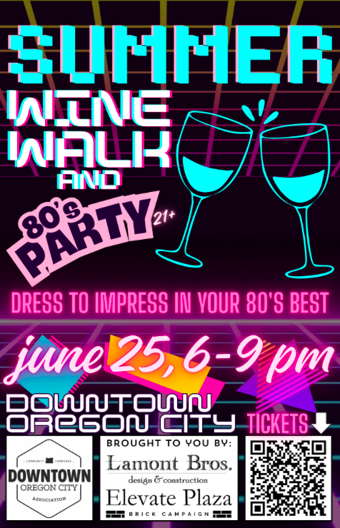 Summer Wine Walk hosted by Downtown Oregon City Association 