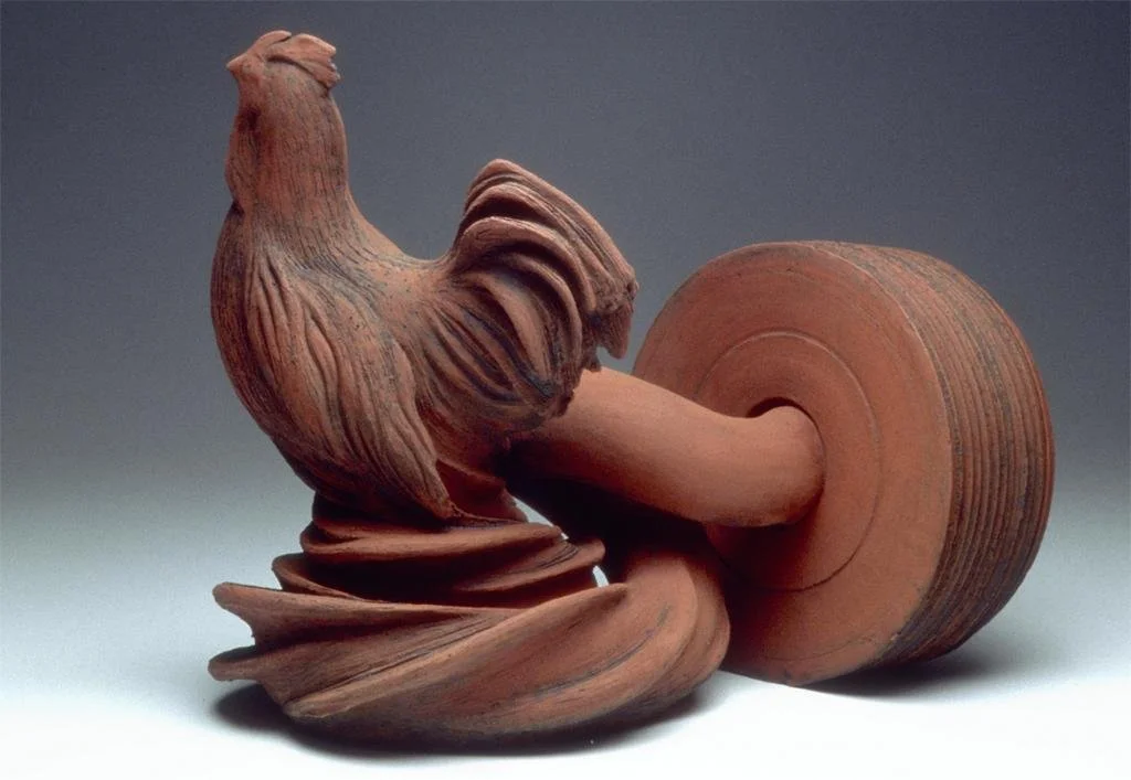  Love and a Stack of 45’s  18 x 20 x 22 inches, 2000 Oxide, slip, earthenware