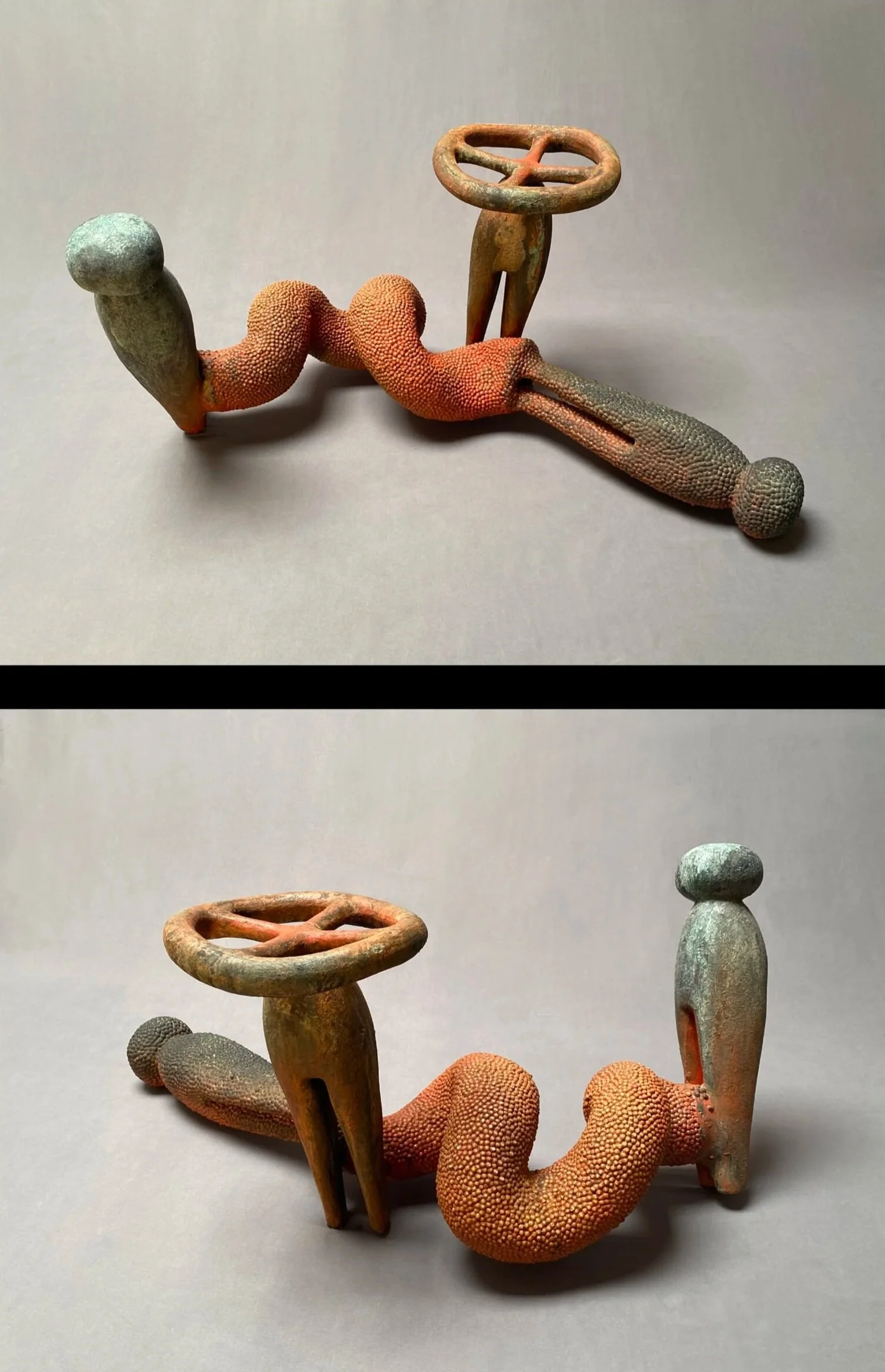  Three Mother Pins on a Vine  18 x 37 x 26 inches, 2021 Clay and mixed media