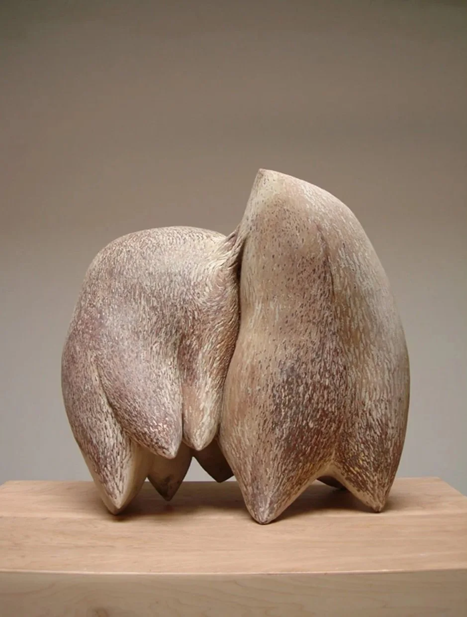  Merge  26 x 24 x 15 inches, 2006 Earthenware, slip, oxide