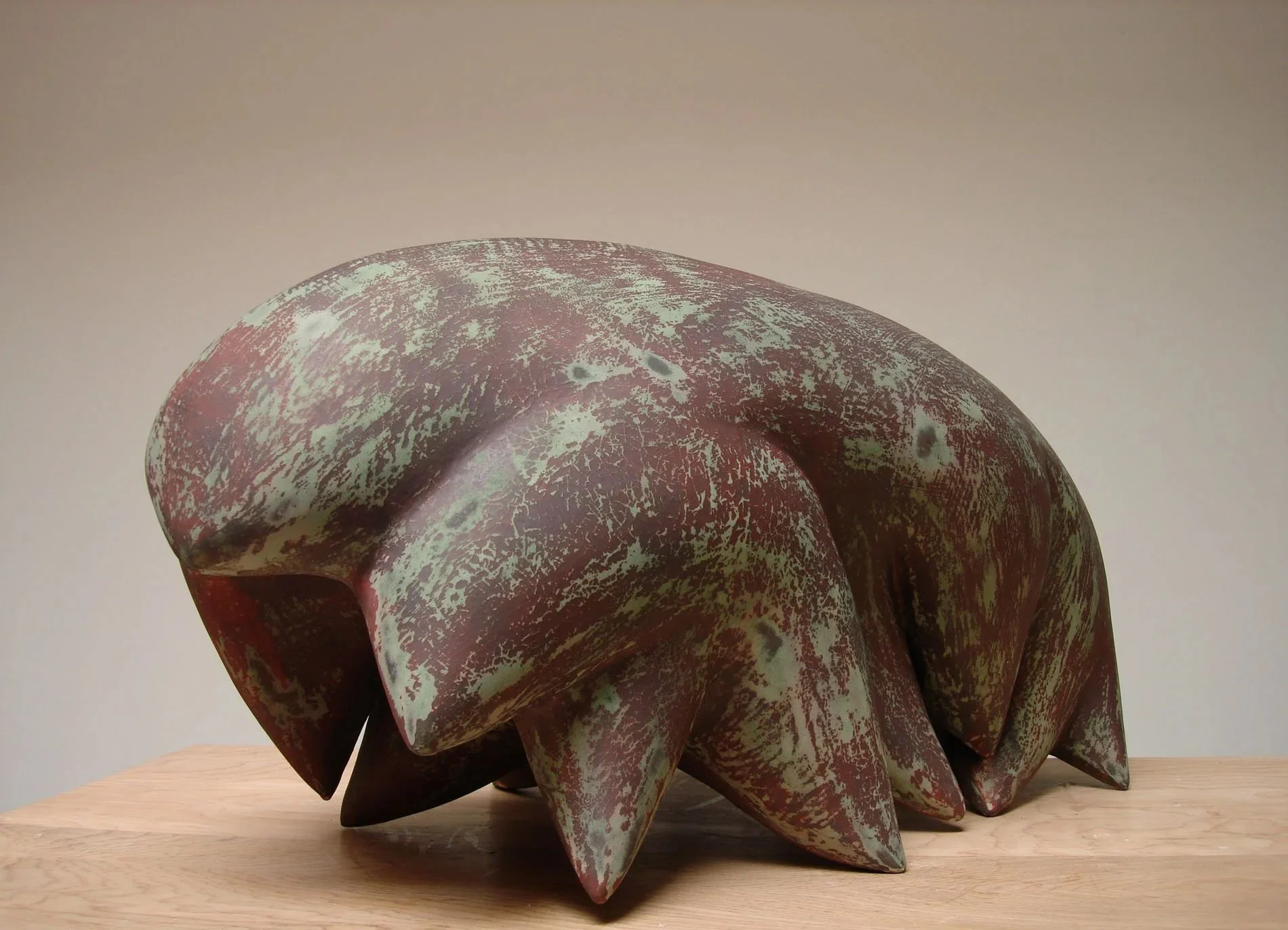  Mind of Its Own  26 x 14 x 12 inches, 2006 Slip and graphite on clay