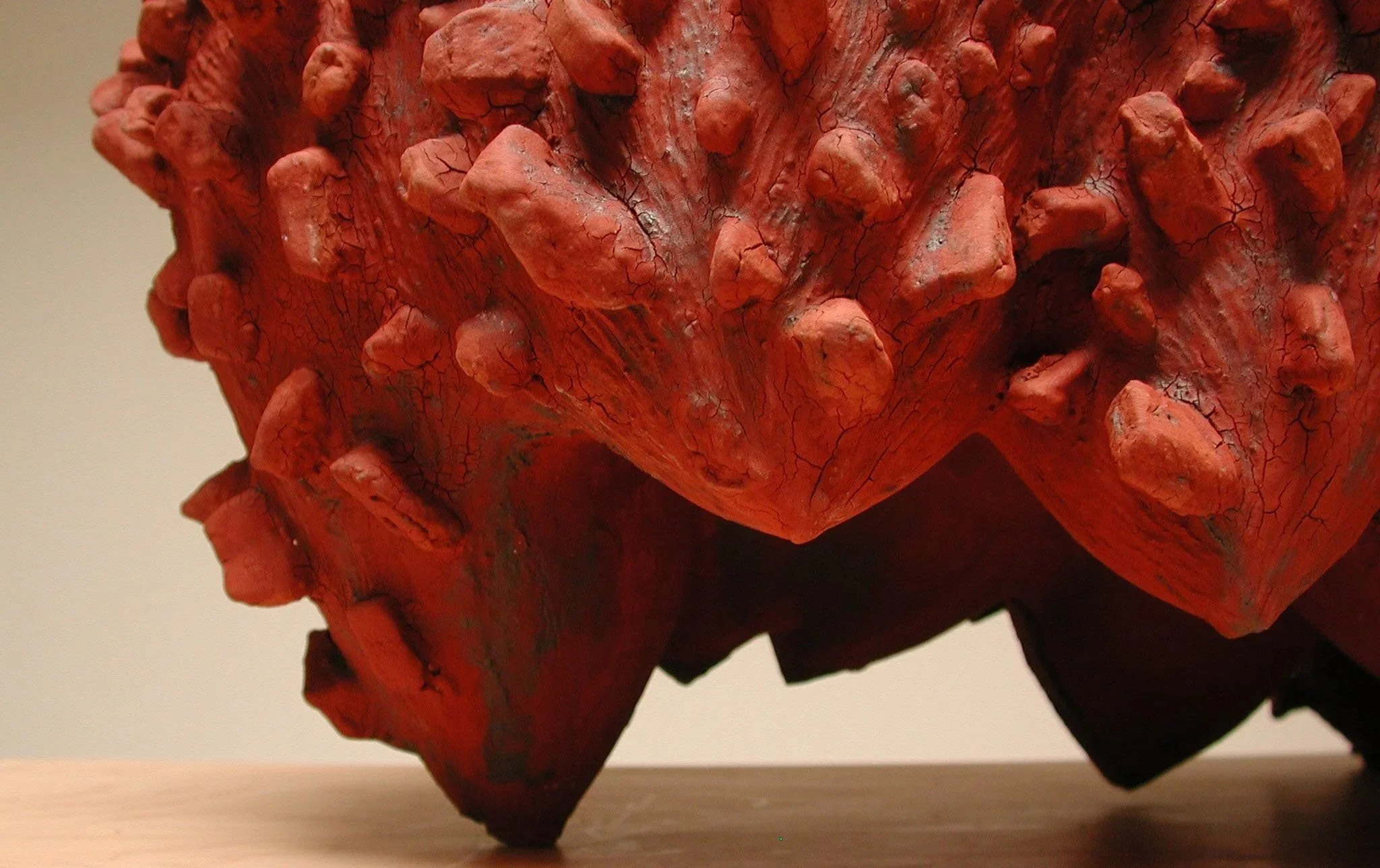  Worst Enemy (detail)  20 x 24 x 15 inches, 2006 Earthenware, slip, oxide