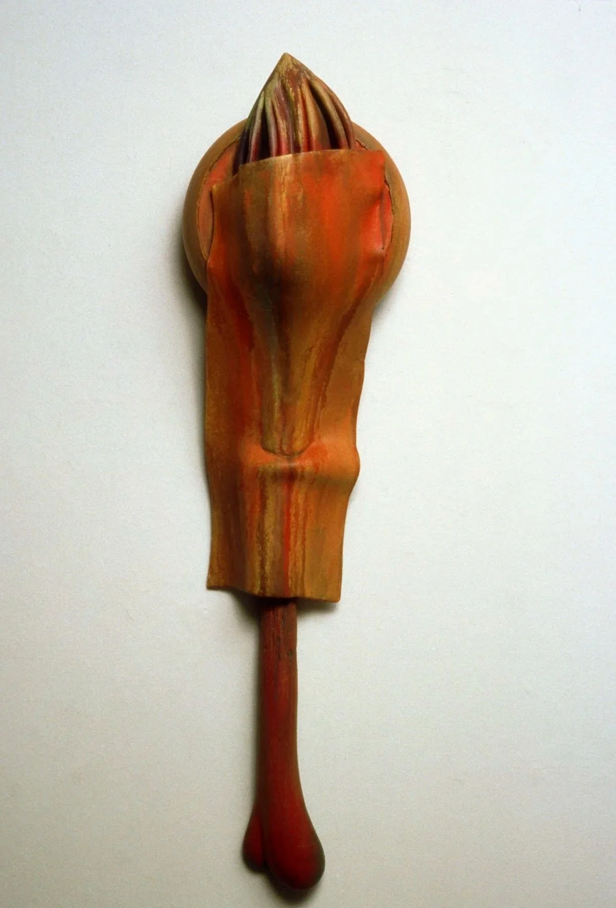  Seeded Rattle  52 x 15 x 18 inches, 2000 Acrylic on earthenware