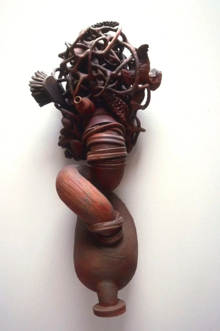 Still Processing  50 x 18 x 110 inches, 1994 Painted earthenware