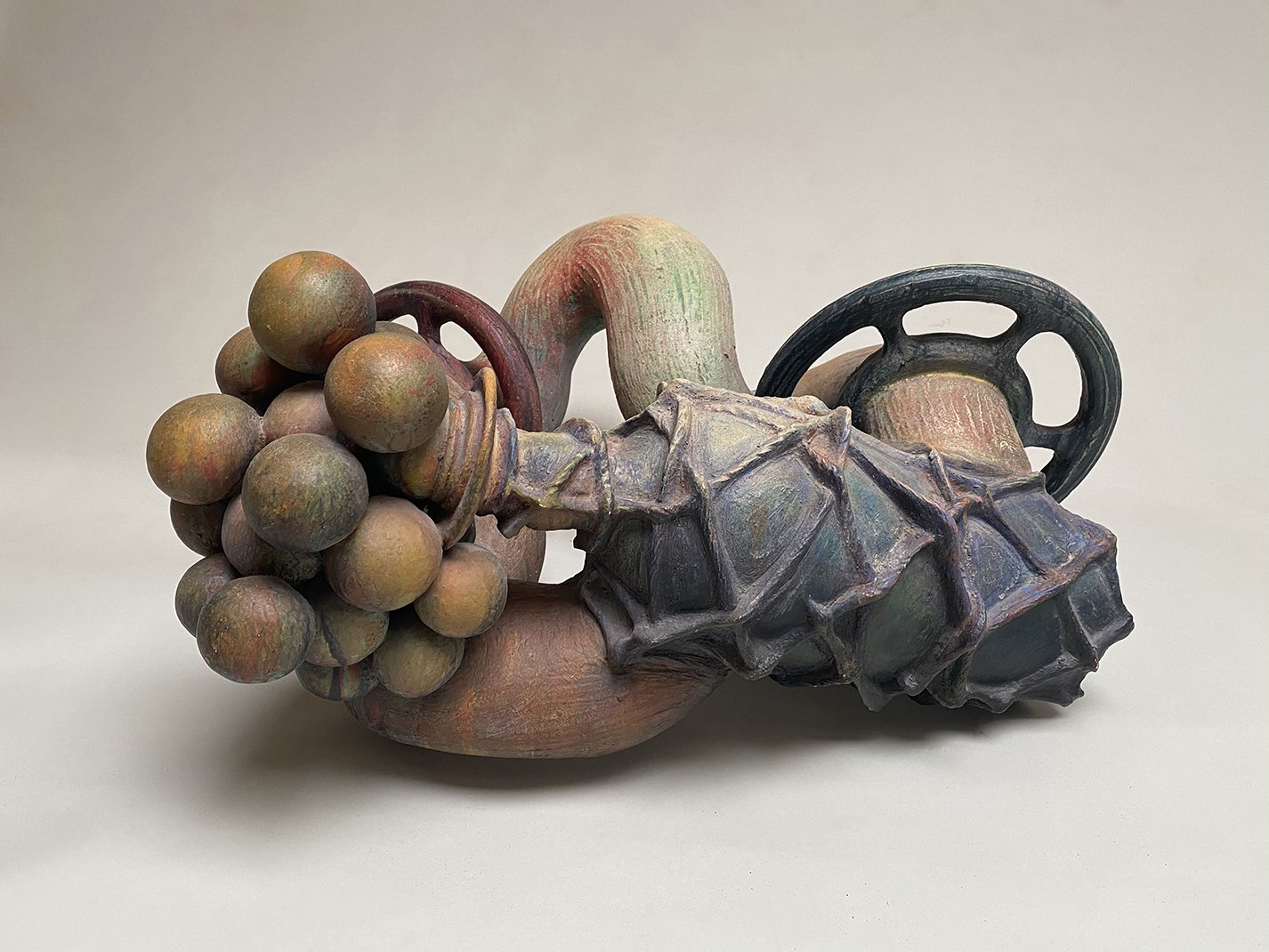  Cure in a Bottle  16 x 28 x 30 inches, 1994 Clay and acrylic wash